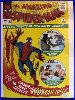 Marvel Amazing Spider-Man 11x14 poster Stan Lee Signed COA
