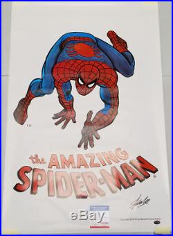 Marvel Amazing Spider-Man 1974 Poster Signed Stan Lee PSA/DNA COA Autograph Auto
