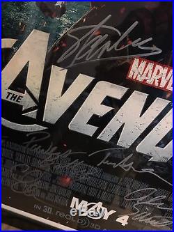 Marvel Avengers 27x40 Framed Poster Signed By Stan Lee 16x Signatures With COA