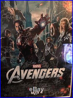 Marvel Avengers 27x40 Framed Print Poster Signed 17x & Stan Lee Joss Whedon COA