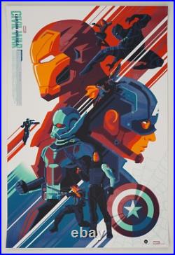 Marvel Captain America Civil War VARIANT Screen Print by Tom Whalen 2017 Marvel Captain America Civil War VARIANT Screen Print by Tom Whalen 2017