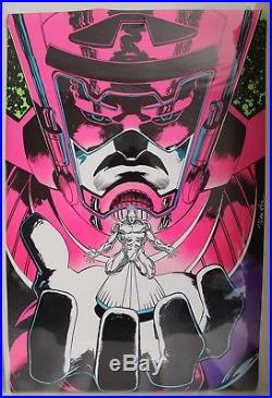 Marvel Comics 1991 Silver Surfer And Galactus Poster Signed Jim Lee 22 X 34 Rare