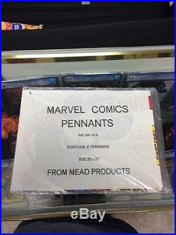Marvel Comics Mania Mead Poster 20x27 Mint! Never Opened 2 Pennants 1975
