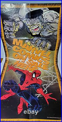 Marvel Comics On Sale Here 48 x 24 Store Poster Spider-Man & Gray Hulk (1990)