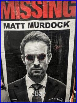 Marvel Daredevil Matt Murdock Missing Promo Poster signed by Stephanie Phillips