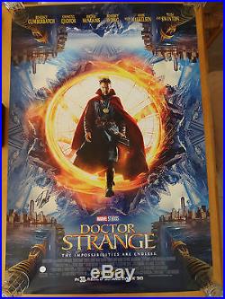 Marvel Dr. Strange 27 x 40 DS Movie Poster Original Signed By Stan Lee WithCOA
