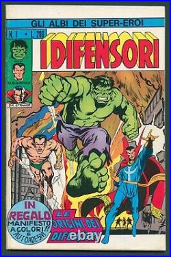 Marvel Feature 1 Italian Edition Defenders with Poster Foreign 1973 FN+ RARE