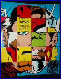 Marvel Hero Portrait Composite Large Poster Stan Lee at Carnegie Hall 1972
