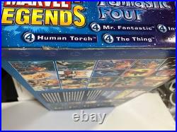Marvel Legends Fantastic Four 4 Box set & Poster Book ToyBiz Dr. Doom 2004