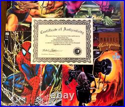 Marvel Masterpieces Poster Book Collection Set Autographed By Joe Jusko