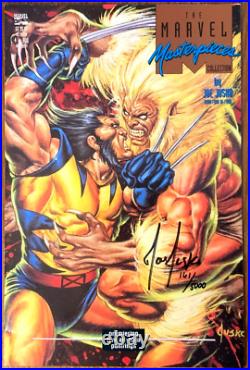 Marvel Masterpieces Poster Book Collection Set Autographed By Joe Jusko