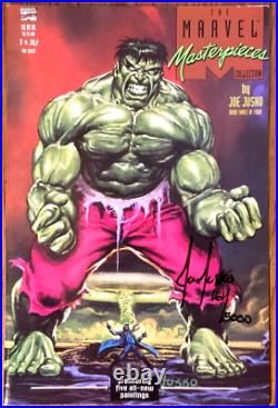 Marvel Masterpieces Poster Book Collection Set Autographed By Joe Jusko