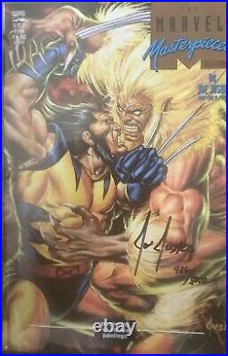 Marvel Masterpieces Poster Book Collection Signed By Joe Jusko In MINT Cond