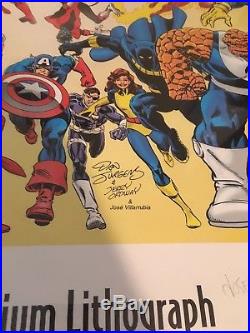 Marvel Millennium Lithograph-Signed by Jerry Ordway, Dan Jurgens, Jose Villarrub