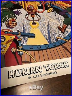 Marvel Mystery Comics 66 Human Torch Poster Print Alex Schomburg 1984 23x29