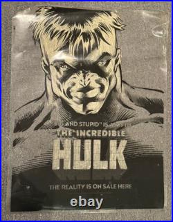 Marvel Production Sample Poster Art 1991 Incredible Hulk Big Stupid Myth Comic