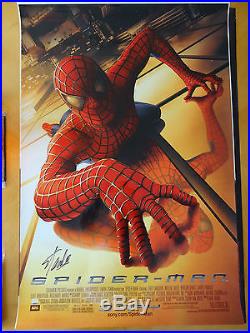 Marvel Spiderman 27 x 40 DS Movie Poster Signed By Stan Lee WithCOA