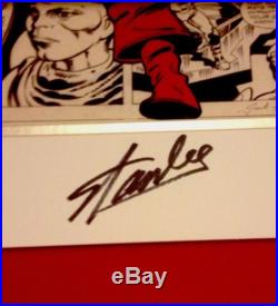 Marvel Stan Lee Signed Professionally Matted And Painted Art On Comic Print