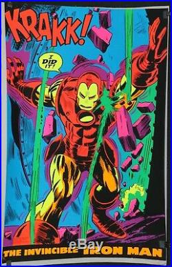 Marvel Super Heroes 1971 Third Eye Blacklight Poster #4019 Iron Man