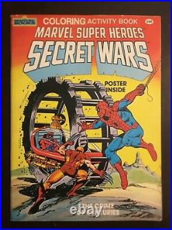 Marvel Super-Heroes Secret Wars Coloring Activity Book #1 UNUSED with POSTER! 8 NM