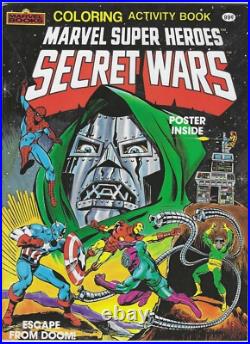 Marvel Super Heroes Secret Wars Coloring Activity Book 1984 Poster Unused Fb1