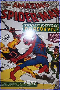 Marvel The Amazing Spider-Man #16 cover poster Signed by STAN LEE. Matted, JSA