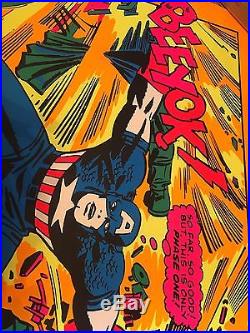 Marvel Third Eye Poster 1971 Beeyok #4017! Captain America! Great Condition