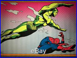 Marvel/Third Eye True Vintage Spiderman/Namor Blacklight Poster 1971