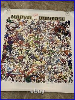 Marvel Universe Poster 50 X 50 One-Of-A-Kind, Signed? By STAN LEE With COA