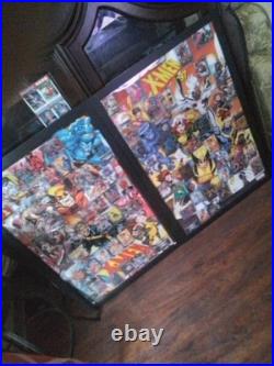 Marvel X-Men Framed Poster Set Large Comic Book Collage Wolverine Storm Rogue