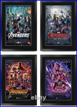Marvel's Avengers All 4 Collection Signed Poster Ideal Gift for Collectors Marvel's Avengers All 4 Collection Signed Poster Ideal Gift for Collectors