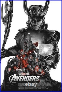 Marvel's The Avengers Poster Art Screen Print by Mondo Artist Amien Juugo 24x36 Marvel's The Avengers Poster Art Screen Print by Mondo Artist Amien Juugo 24x36