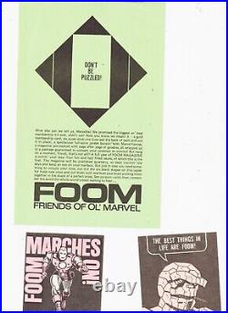 Marvelmania Foom Kit Marvel Comic Steranko Poster +3 Other Pieces Scarce
