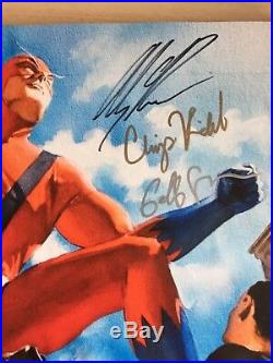 Marvelocity Book B&n Exc Poster Signed Alex Ross Chip Kidd Geoff Spear Nycc 2018