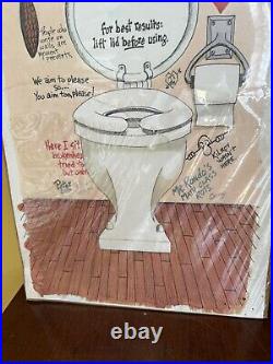 McDonald's Fast Food Poster Print By Peter 1978 SIGNED! Toilet Bowl Stall Humor