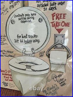 McDonald's Fast Food Poster Print By Peter 1978 SIGNED! Toilet Bowl Stall Humor