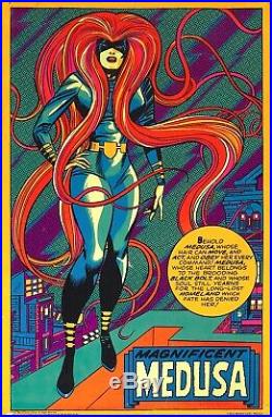 Medusa 1971 Third Eye Black Light Poster Kirby Marvel Comics
