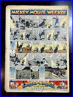 Mickey Mouse Weekly Very Early Disney (1937) 11 x15 UK Comic Book