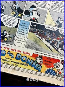 Mickey Mouse Weekly Very Early Disney (1937) 11 x15 UK Comic Book