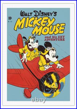 Mickey Mouse and His Sky Adventure Vintage Comic Book Cover by Jim Pabian 1949 Mickey Mouse and His Sky Adventure Vintage Comic Book Cover by Jim Pabian 1949