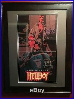 Mike Mignola Original Artwork Signed Hand-Drawn Sketch Hellboy Poster 13x22