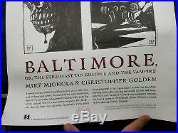 Mike Mignola signed print poster 2007 BALTIMORE, OR THE STEADFAST TIN SOLDIER