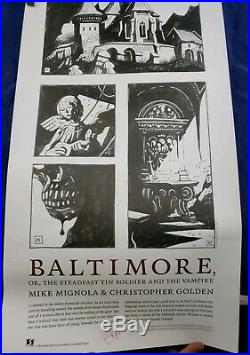 Mike Mignola signed print poster 2007 BALTIMORE, OR THE STEADFAST TIN SOLDIER