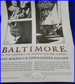 Mike Mignola signed print poster 2007 BALTIMORE, OR THE STEADFAST TIN SOLDIER