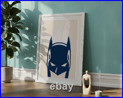 Minimalist Superhero Poster Set of 6 Wall Art Print Decor Modern Comic Book