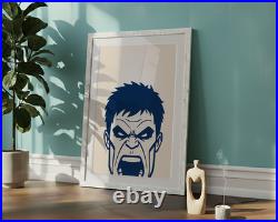 Minimalist Superhero Poster Set of 6 Wall Art Print Decor Modern Comic Book