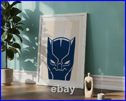 Minimalist Superhero Poster Set of 6 Wall Art Print Decor Modern Comic Book