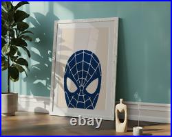 Minimalist Superhero Poster Set of 6 Wall Art Print Decor Modern Comic Book