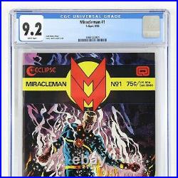 Miracleman #1, CGC 9.2 White Pages, #2 RAW MCU, Alan Moore Story WithSTORE POSTER