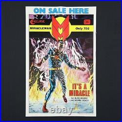 Miracleman #1, CGC 9.2 White Pages, #2 RAW MCU, Alan Moore Story WithSTORE POSTER